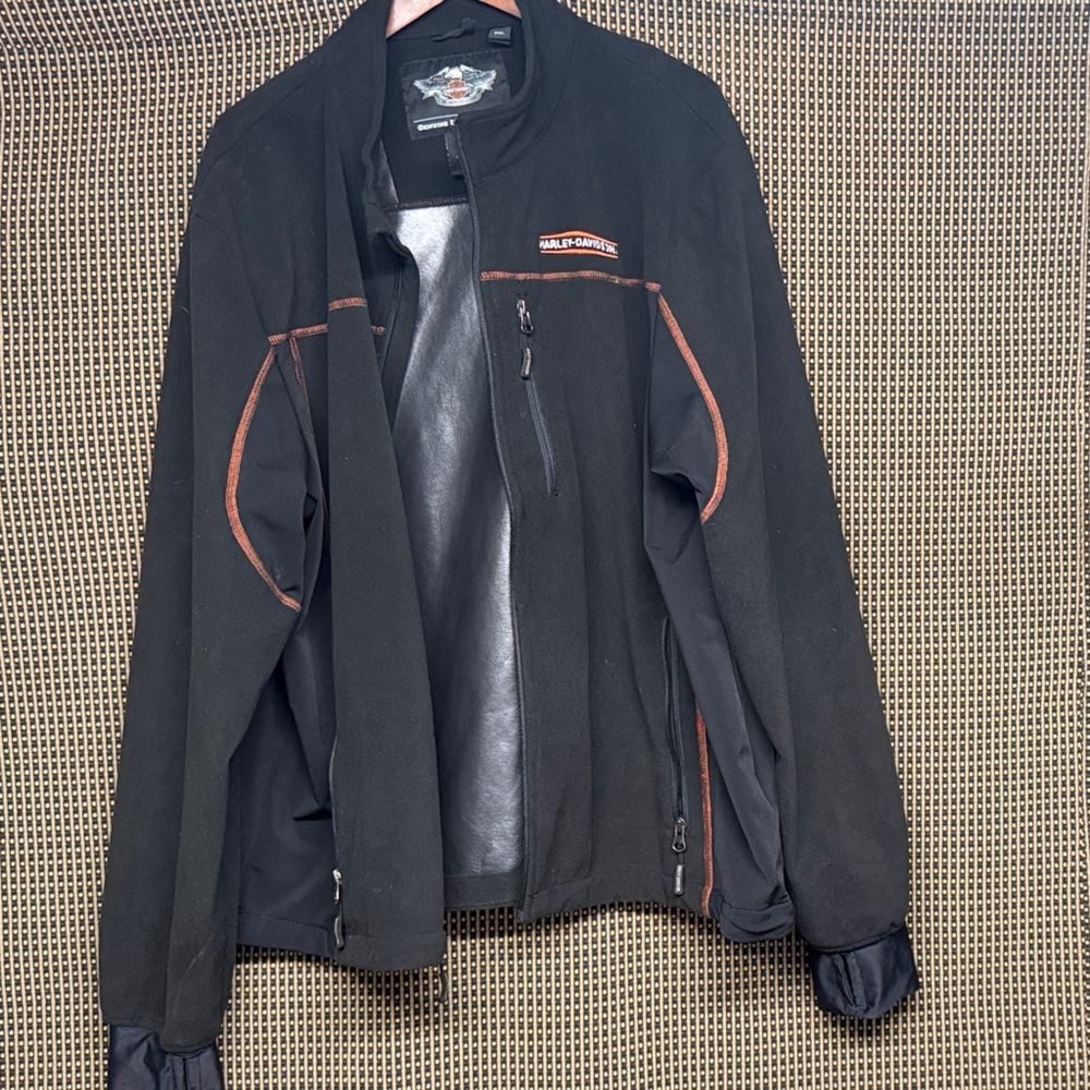 Harley-Davidson Black Jacket with Brown Accents